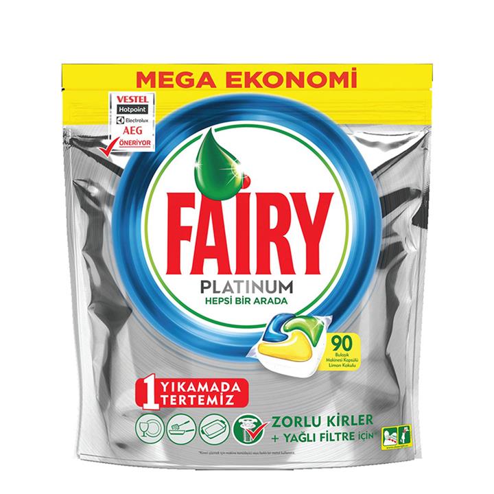 قرص ماشین ظرفشویی پلاتینوم 90 تایی فیری FAIRY Platinum Fairy dishwasher detergent model Platinum 90 number